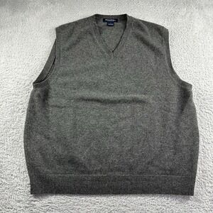 Vintage Brooks Brothers Lambs Wool Sweater Vest‎ Mens Large Golf Preppy USA